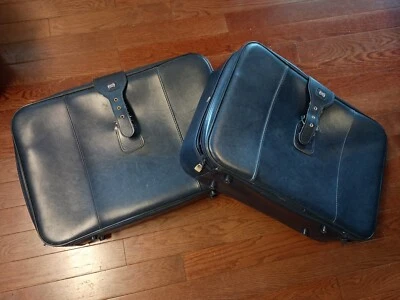 Комплект из 2 винтажных чемоданов American Tourister мягкие боковые синие чемоданы - Изображение 1 из 4