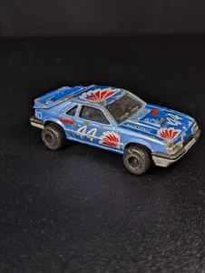 Oldtimer Majorette Ford Mustang SVO Turbo No.220 #44 blau 1986 - Bild 1 von 5