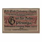 [#321598] Banknote, Germany, Lindenberg i. Allgäu Stadt, 10 Pfennig, personnage,