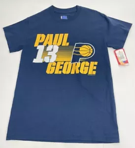 Paul George #13 Indiana Pacers Men's T-Shirt Blue Size Small NWT - Picture 1 of 6