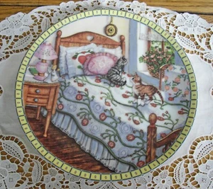 Edwin M. Knowles 1991 Limited Ed.  A SUNNY SPOT Katzen 8 1/2" Teller ~  - Bild 1 von 7