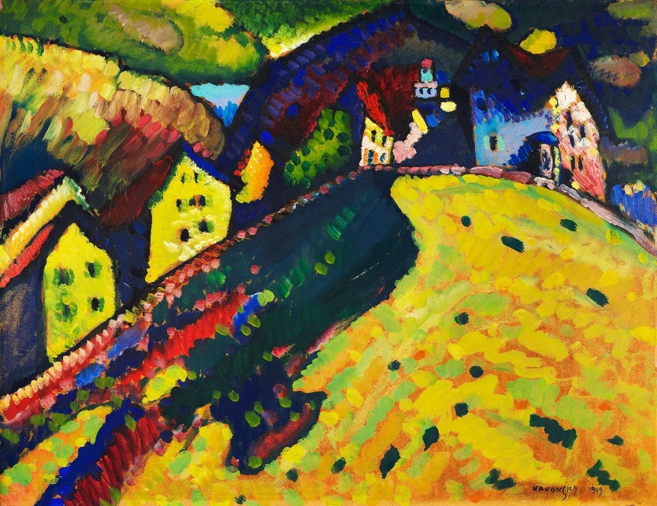Print or Canvas - Houses at Murnau  by Wassily Kandinsky - Image 1 of 1