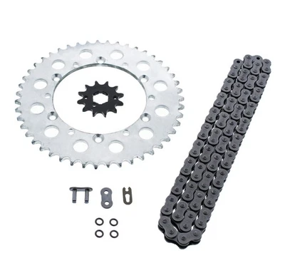 Corrente e roda dentada Kawasaki 95-06 KDX200/97-2005 KDX220 O anel prata 12/47 108L - Imagem 1 de 4