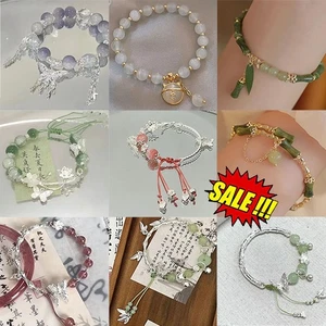 UK Fashion Jewelry Women Lucky Boho Crystal Butterfly Beads Bangle Bracelet - Picture 1 of 34