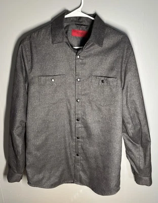 Alfani 绗缝衬衫夹克男式 M 黑色夹克大衣厚绝缘 — 第 1/4 张图片