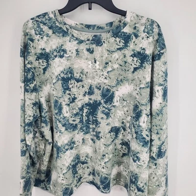 Under Armour Women's Long Sleeve Crew Neck Tie Dye Athletic Cropped Top 1X - Image 1 of 4