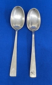 2 Vintage Mappin & Webb Silver Plate  Egg/Tea Spoons Cutlery 4 3/8" - Picture 1 of 3