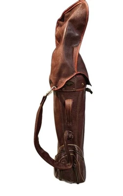 Bolsa de golf Spaulding vintage imitación cuero granate EE. UU. 14 ranuras Foto 1 de 4