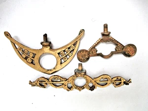 3 ANILLOS DE LATÓN ORNAMENTADOS PARA PIEZAS DE LÁMPARA DE ACEITE DE BIBLIOTECA COLGANTE VICTORIANA - Imagen 1 de 4