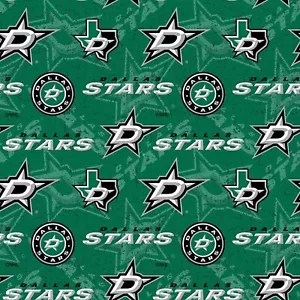 Tela de algodón en tono verde BTY NHL Dallas Stars por The YARD - Imagen 1 de 1