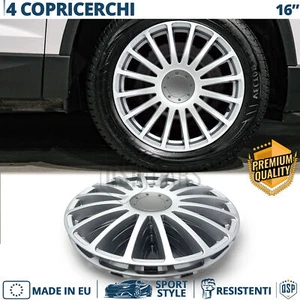 4 Copricerchi per Ford Ranger 1 02-06 16'' Pollici Coppette Silver 16 Razze MADE - Foto 1 di 13