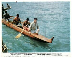Donovan's Reef Original Lobby Card John Wayne in canoe 1963 John Ford movie