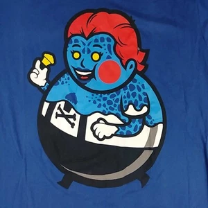 Johnny Cupcakes X-Men Mystique Marvel MCU Blue T-Shirt Size XL 44 - Picture 1 of 4