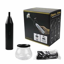 Makeup brush cleaner and dryer machine automatic spinner brush cleaner device
