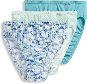 Brand new size 10/3XL Jockey Elance 3 pk. French Cuts 100% Cotton Blue/Mint - Picture 1 of 1