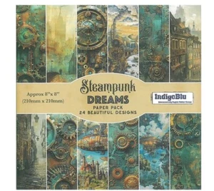 New IndigoBlu 8"X 8" Paper Book - Steampunk Dreams - Picture 1 of 1
