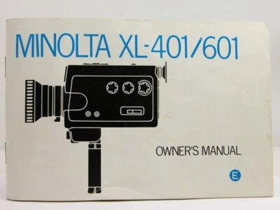 Cámara de película Minolta XL-401 XL-601 Super-8 de fábrica MANUAL DE INSTRUCCIONES de fábrica Foto 1 de 2