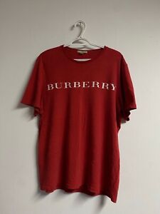 Men's Burberry Vintage T-Shirt Size L Red