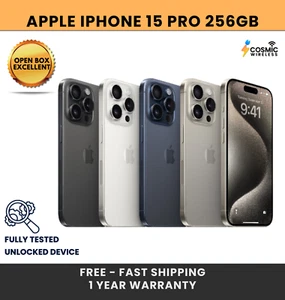 Apple iPhone 15 Pro 256GB Fully Unlocked 5G - Excellent - Afbeelding 1 van 11
