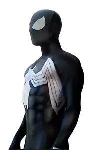 Verbesserter schwarzer Venom Spider-Man Overall Halloween Cosplay Anzug Kostüm Party - Bild 1 von 11