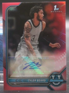 Tyler Beard (Georgetown Hoyas/Pacific/RC) 2022 Bowman Chrome Autograph (#ed 3/5) - Bild 1 von 1