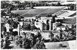 LARRESSINGLE 32(Gers) Vue aérienne du Château CPSM dentelée non circulée ~1950 - Imagen 1 de 2