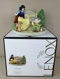 Lenox Disney Snow White's Charming Garden Fountain Figurine w/Dopey #868818 - Picture 1 of 12