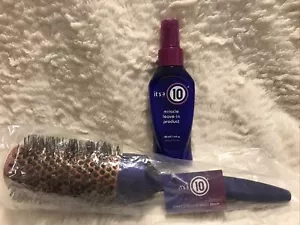 Its a 10 Miracle Haircare Leave-In Product Silkiness 4 fl Oz & Round Brush 42mm - Picture 1 of 9
