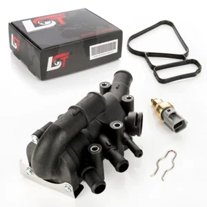 Thermostatgehäuse Kühlmittel Sensor 82 °C mit Dichtung für FORD FIESTA 5 V 1.3 - Bild 1 von 10