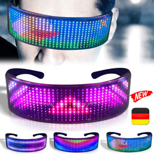 LED Lens Glasses DIY Flashing Festival Party Bluetooth APP Control Glasses