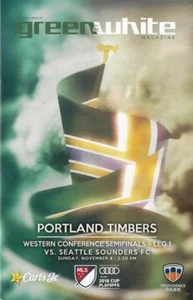 Programa de fútbol/fútbol Portland Timbers ""Verde y blanco"" de la MLS volumen 7, número 18 - Imagen 1 de 5