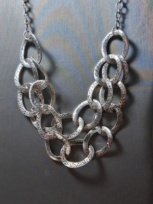 Colar de prata esterlina da designer Lois Hill. 20 pol. Pesado. 108 gramas - Imagem 1 de 4