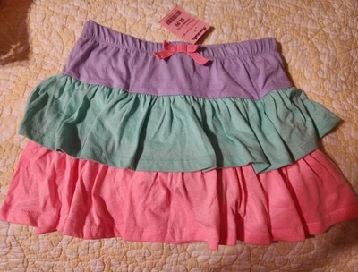 全新带标签 Cynthia Rowley 女孩尺寸 7/8 多色分层短裤 — 第 1/3 张图片