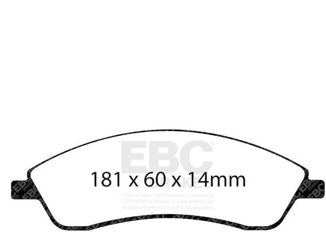 Juego de pastillas de freno delanteras EBC 16412CTJR 2006 2007 para Cadillac STS 2005-2008 Foto 1 de 4