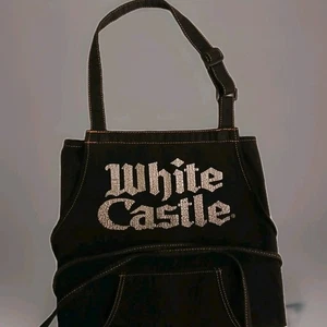 White Castle DENIM Black Apron. Employee Uniform From Restaurant - Picture 1 of 4