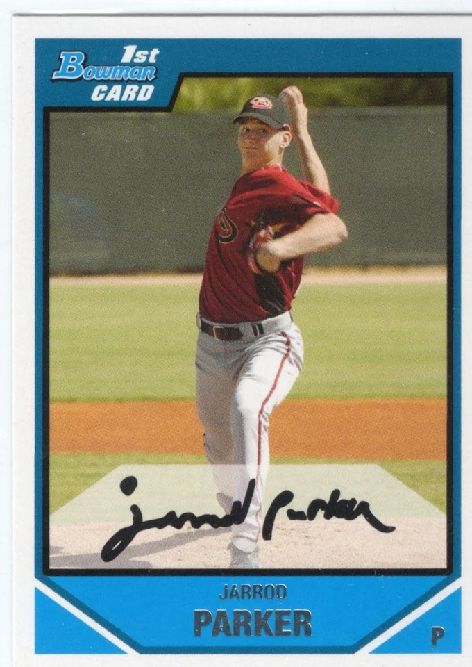 Bowman Draft Picks & Prospects Jarrod Parker 2007 #BDPP58 Arizona Diamondbacks Foto 1 de 1