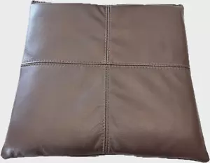 echt Leder Kissen Sitzkissen Stuhlauflage Gelkissen 35x35x3 rutschfest braun - Bild 1 von 5