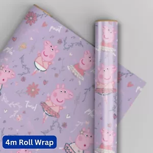 Birthday Wrapping Paper | Peppa Pig | 4m Roll Wrap | Kids Gift Wrap - Picture 1 of 4