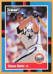 Glenn Davis Houston Astros #186 - Hoja casi nueva-como nueva 1988 - Imagen 1 de 2