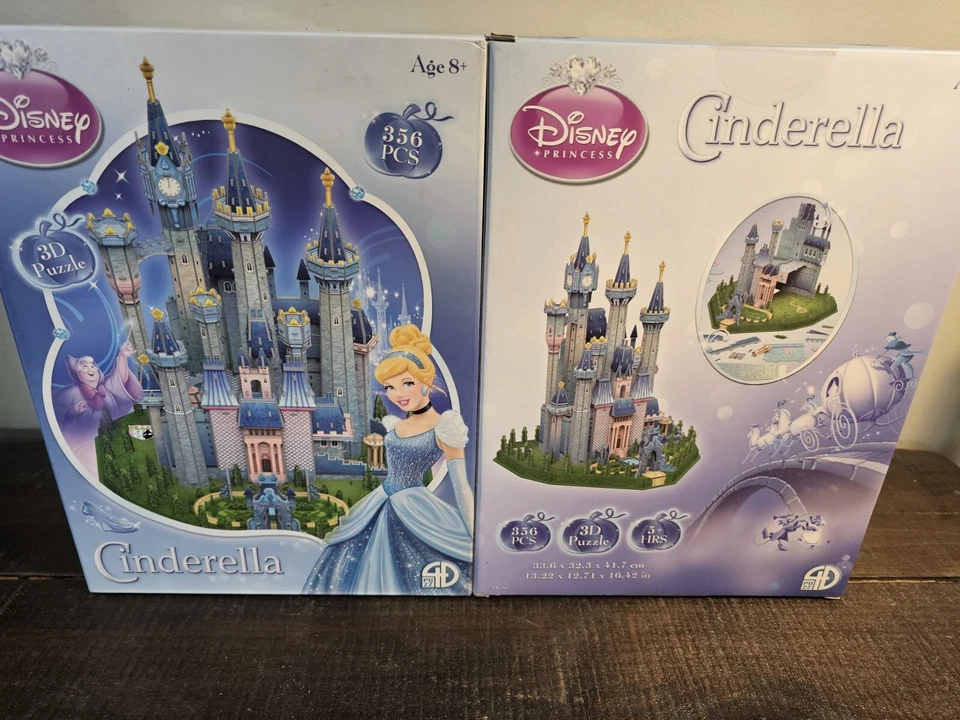 *DISNEY PRINCESS* 3D PUZZLE (CINDERELLA'S CASTLE) 356pcs. Ages 8+ New Unopened - Image 1 of 1