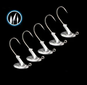 10PCS Jigging Fishing Hooks Jig Head Fishing Hooks Set 3.5g-14g Steel Hook Carp - Picture 1 of 11