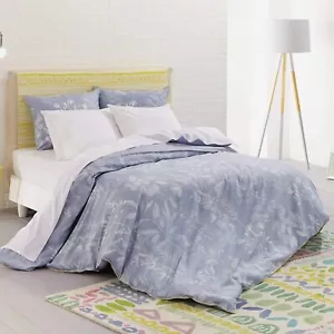 BLUEBELLGRAY FLEUR KING DUVET COVER 3p SET BELL FLOWER CORNFLOWER BLUE BOTANICAL - Picture 1 of 6