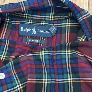 Ralph Lauren Classic Fit Button Down Shirt Mens XL Multicolor Plaid L/S Preppy - Picture 1 of 8