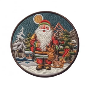 Santa Claus Patch Iron-on/Sew-on Applique Christmas Stocking Crafts & Gifts - Picture 1 of 12