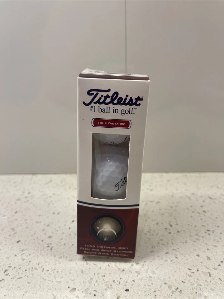 Titleist Tour Distance 高尔夫球柔软感觉短停止 3 包全新 — 第 1/1 张图片