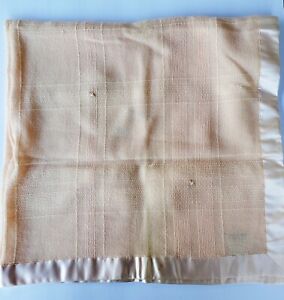 Vintage Three Weavers of Houston Pink Wool Baby Blanket Handwoven for I. Magnin