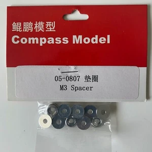 05-0807S Finishing Washer 3mm Silver (10) RC Helicopter Knight 50 New In Package - Picture 1 of 2
