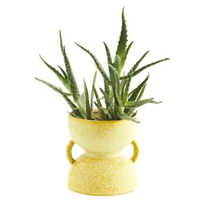 Blumenvase Aufbewahrung Topf gelb 10 cm klein Steingut Boho Scandi Madam Stoltz - Bild 1 von 3