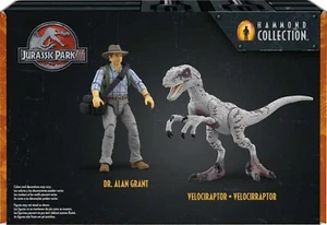 Jurassic Park III Hammond Collection Dr. Alan Grant & Velociraptor 2-Pack - New - Picture 1 of 5
