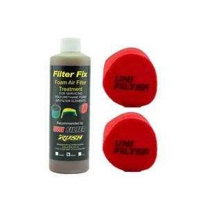 2 X UNIFILTER 4 inch 100mm Stainless Snorkel Pipe Cover Pre cleaner & Filter Oil - Bild 1 von 6